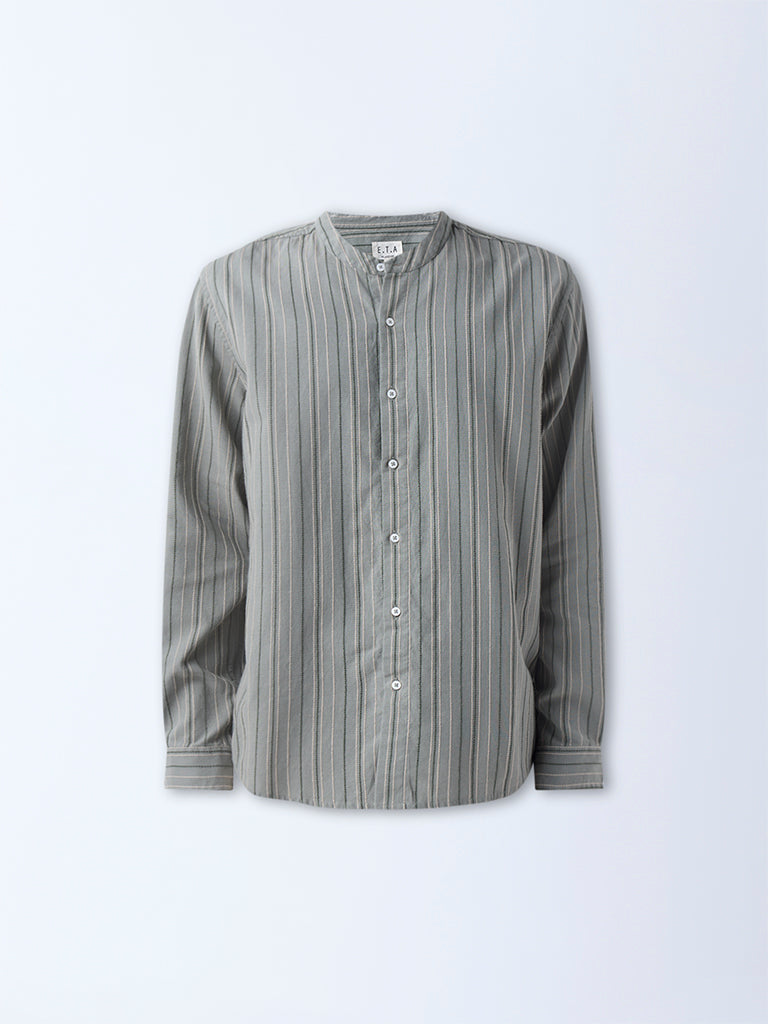 ETA Sage Striped Relaxed-Fit Cotton Shirt