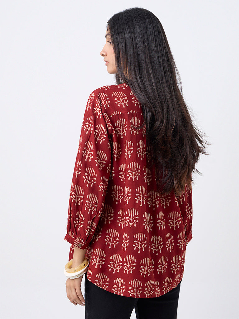 Utsa Red Printed Tunic