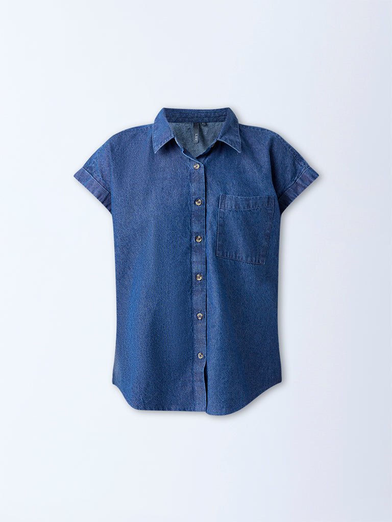 LOV Dark Blue Denim Shirt