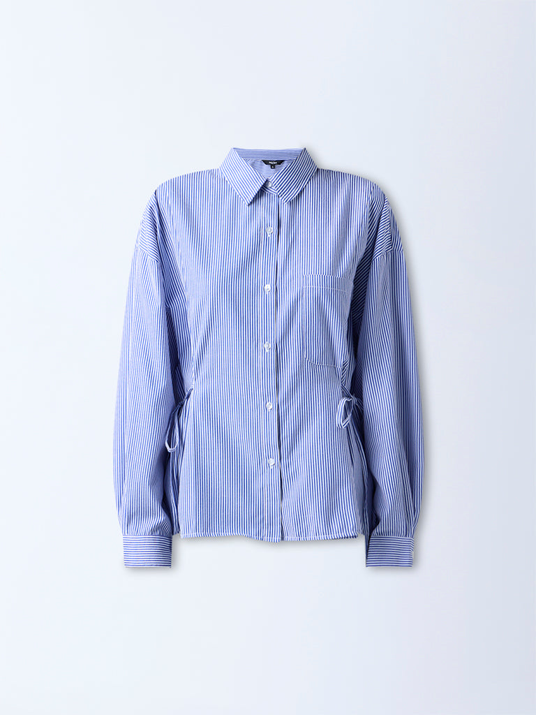 Nuon Blue Striped Shirt