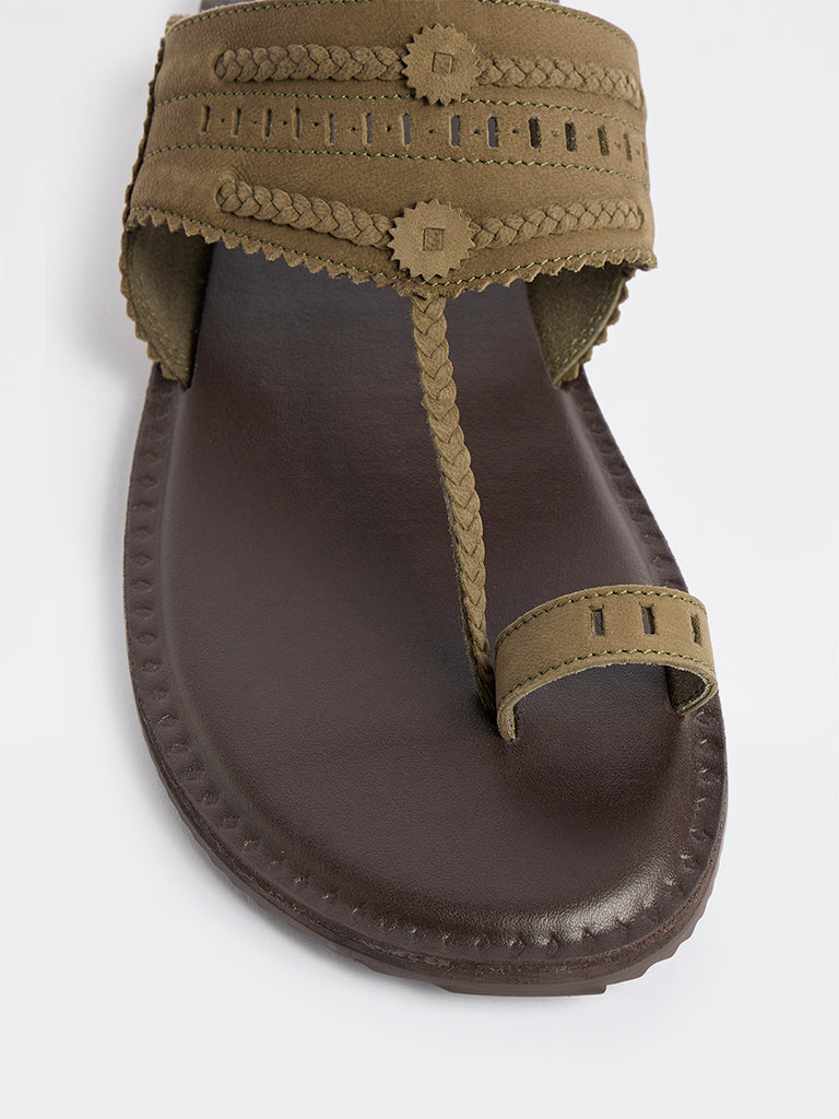 SOLEPLAY Olive Kolhapuri Sandals