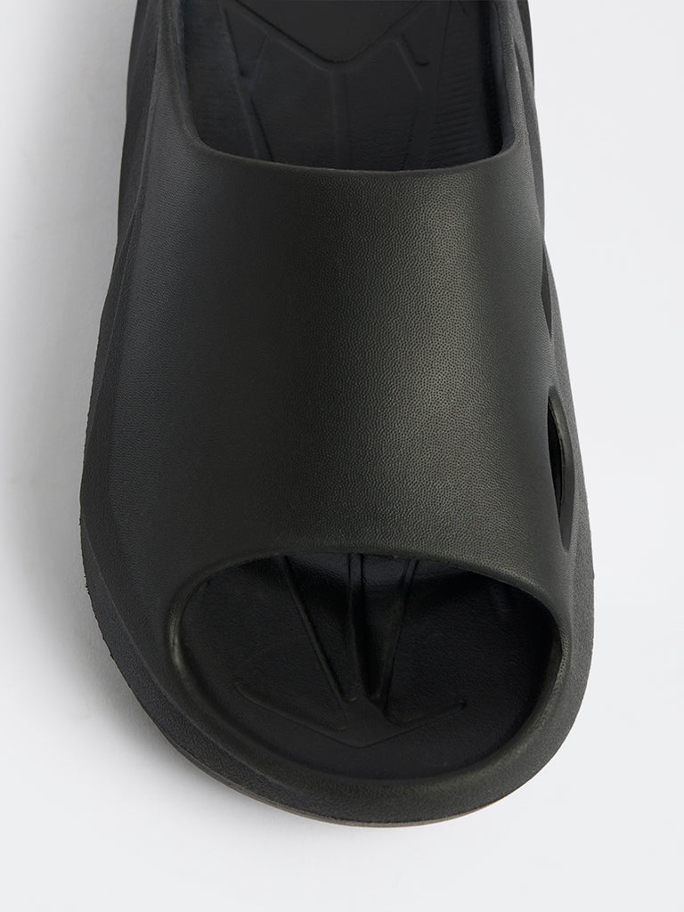 SOLEPLAY Black Sports Slides