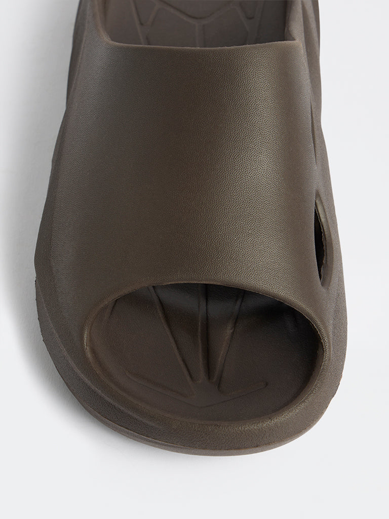SOLEPLAY Dark Brown Sports Slides