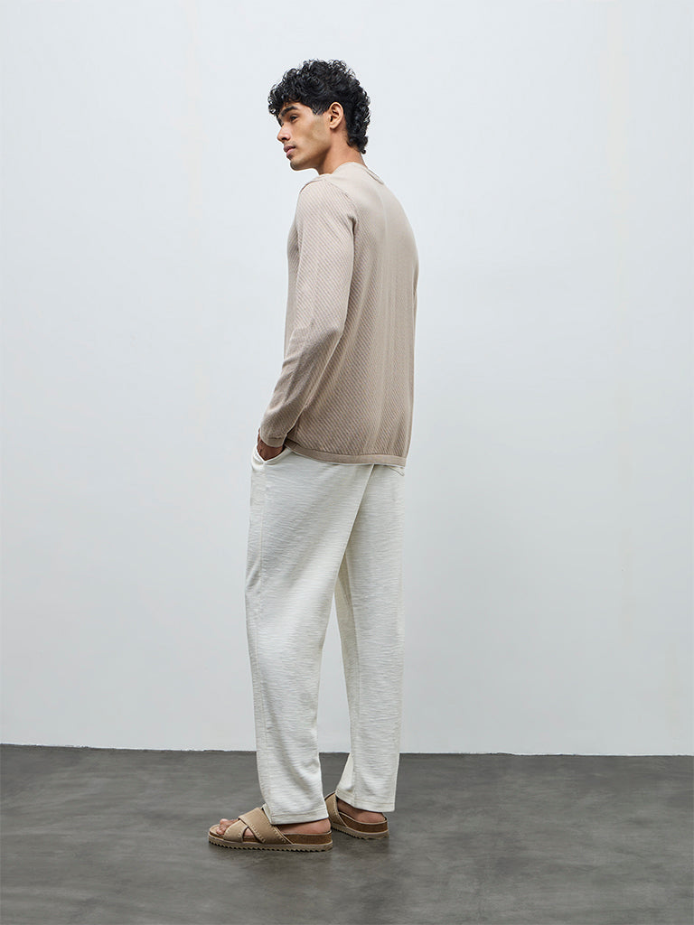 ETA Off-White Relaxed-Fit Mid-Rise Cotton-Blend Chinos