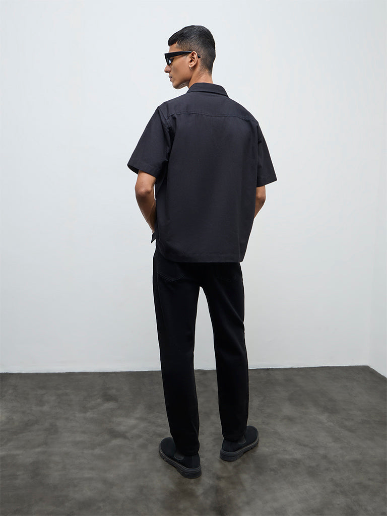 Nuon Black Slim-Fit Mid-Rise Jeans