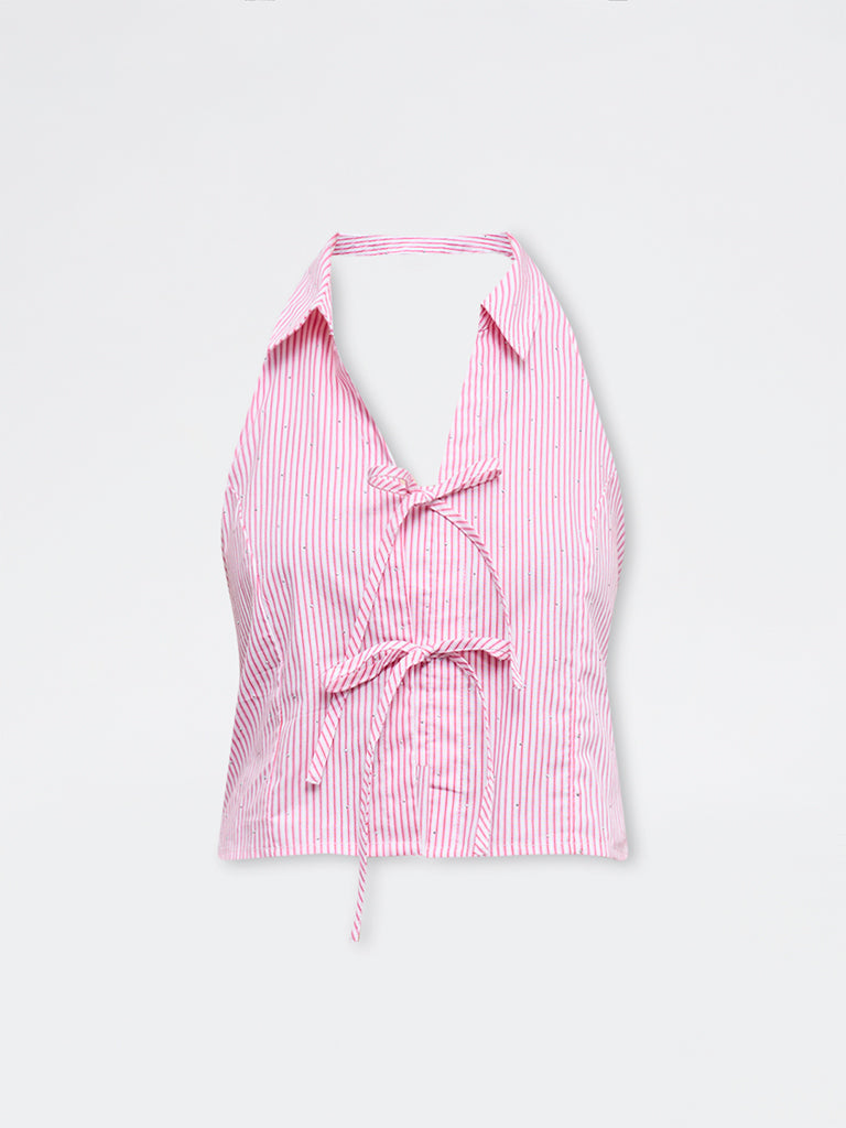 Nuon Pink Striped Top