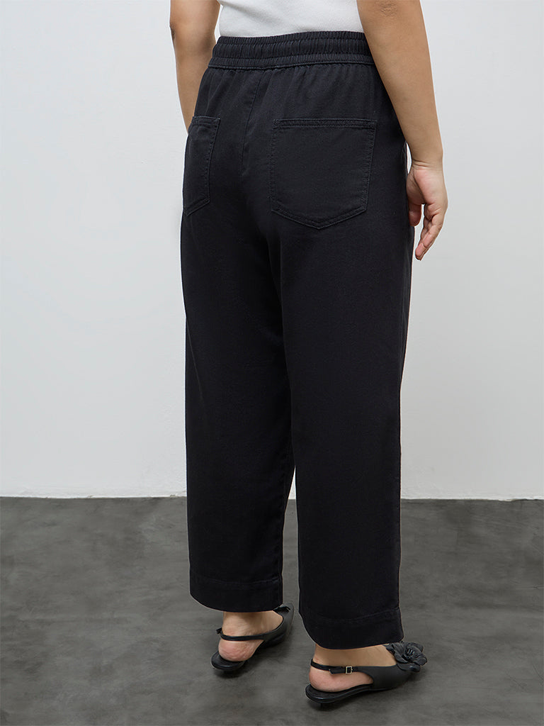 Gia Black High-Rise Denim Pants