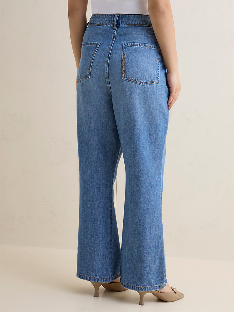 Gia Blue Faded High-Rise Jeans