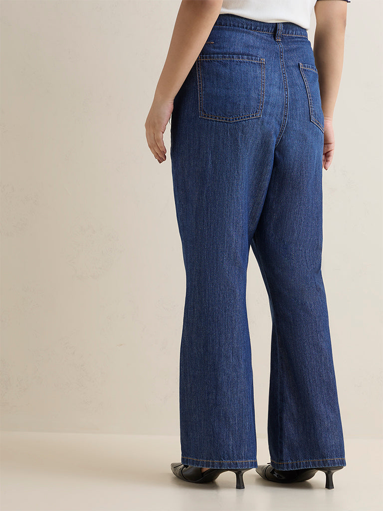 Gia Navy High-Rise Jeans