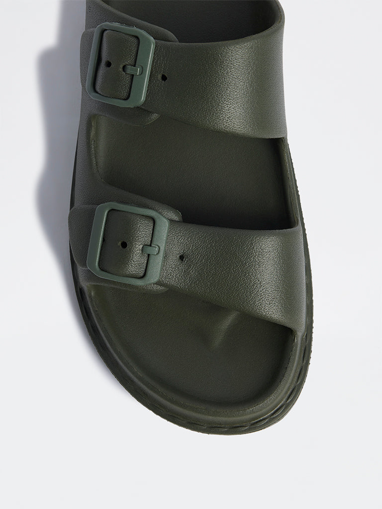 SOLEPLAY Olive Buckle-Detailed Slip-On Sandals