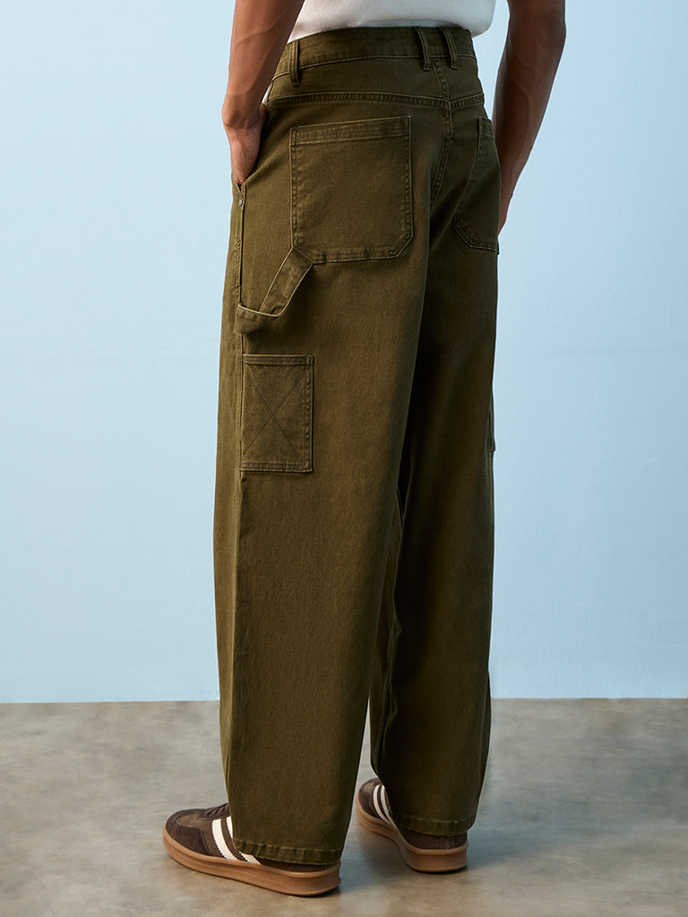 Nuon Green Skater-Fit Carpenter Jeans