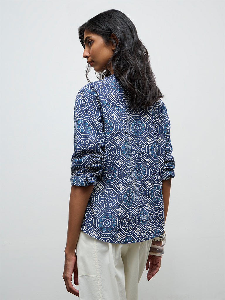 Utsa Indigo Printed Cotton Tunic