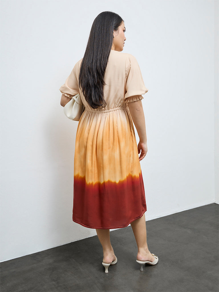 Gia Multicolour Tie-Dye Design A-Line Dress