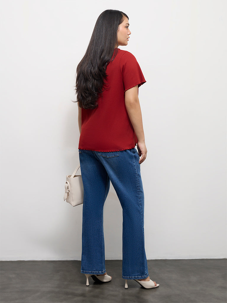 Gia Blue Mid Wash High-Rise Jeans