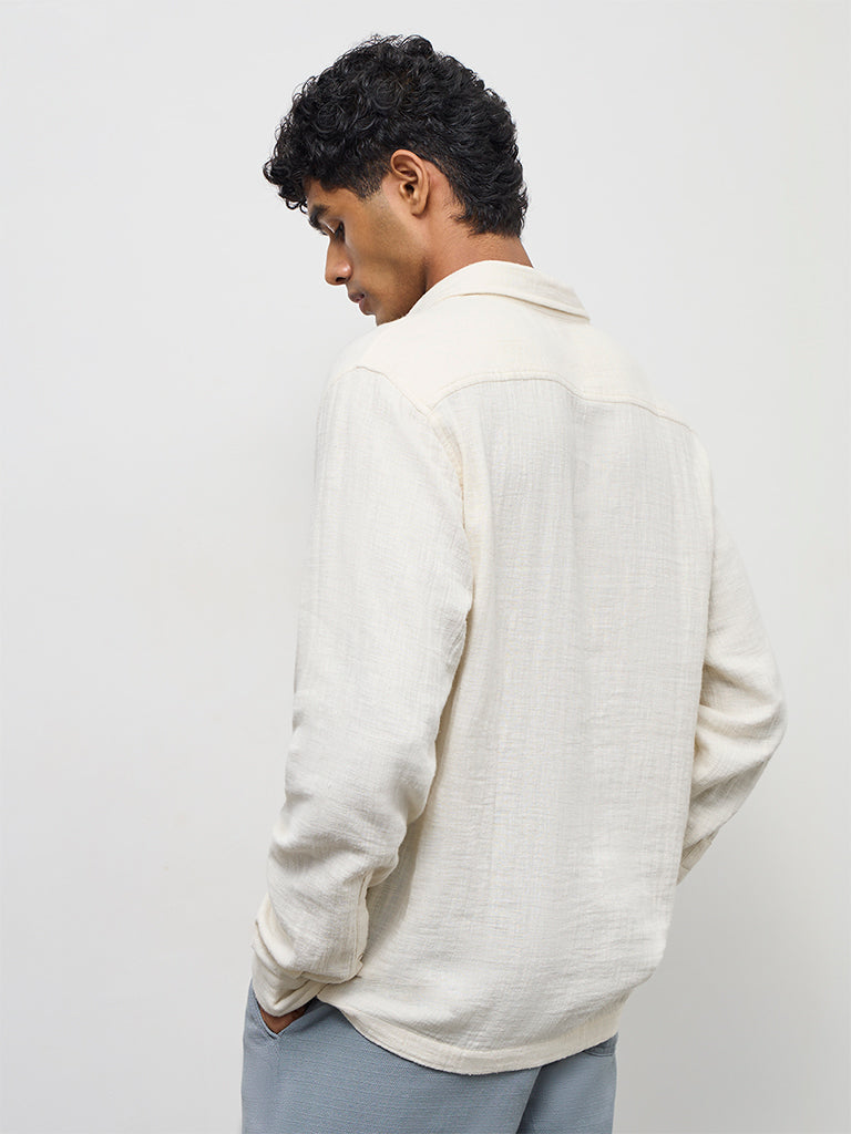 ETA Off-White Relaxed-Fit Cotton Shirt