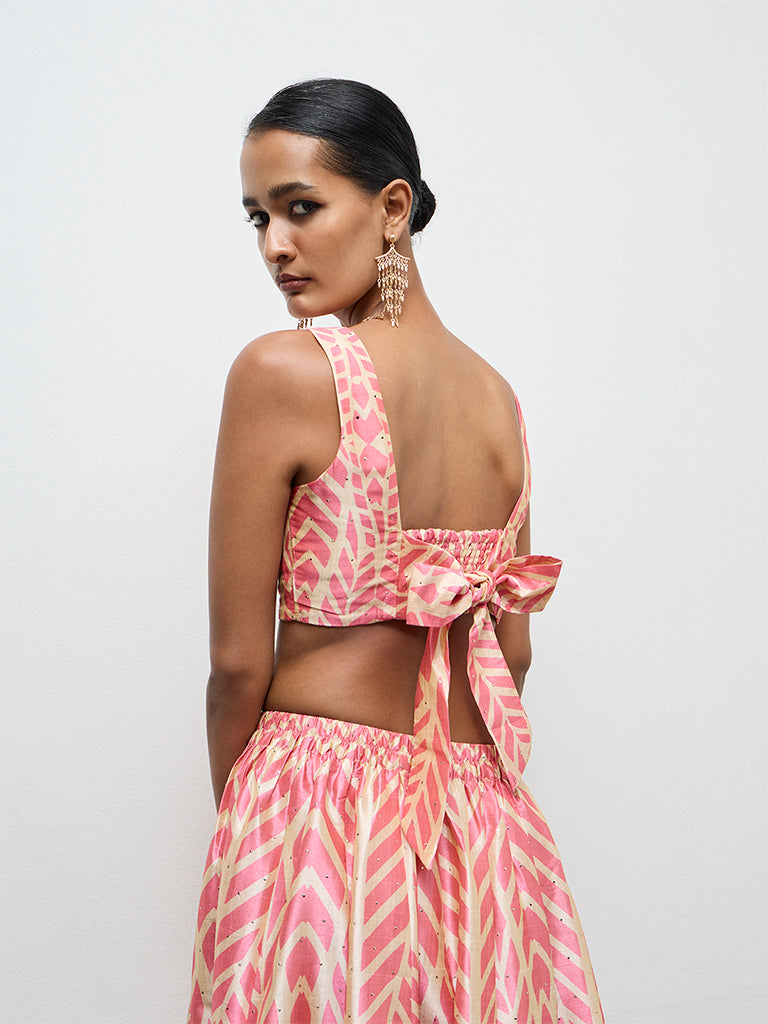 Vark Pink Printed Top