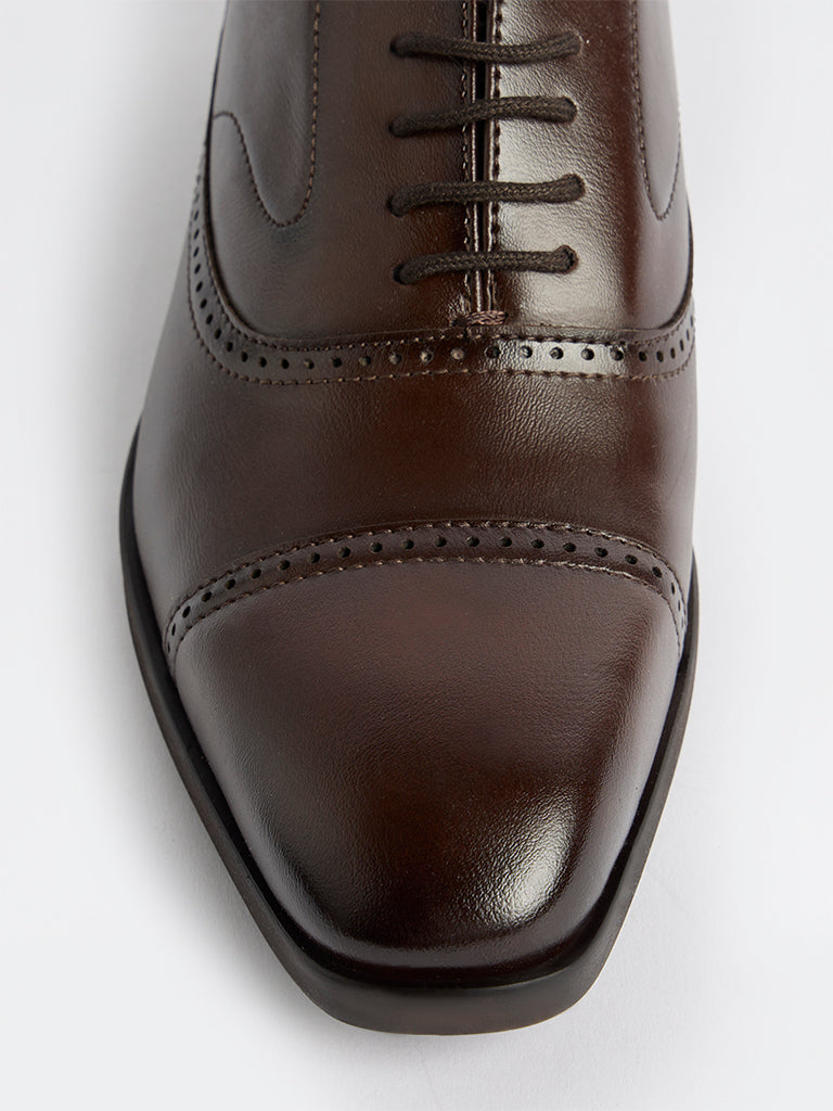 SOLEPLAY Dark Brown Oxford Shoes
