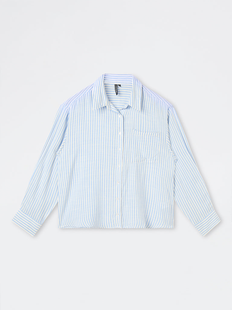 LOV Blue Striped Shirt