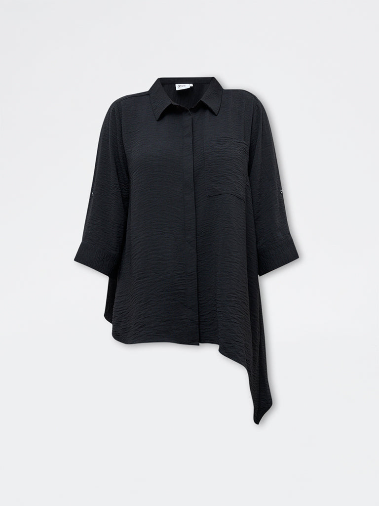 Gia Black Textured Shirt