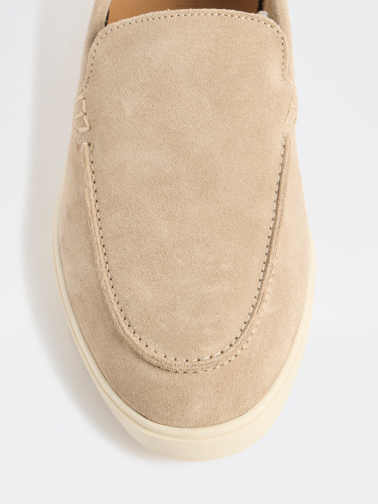 SOLEPLAY Beige Suede Loafers
