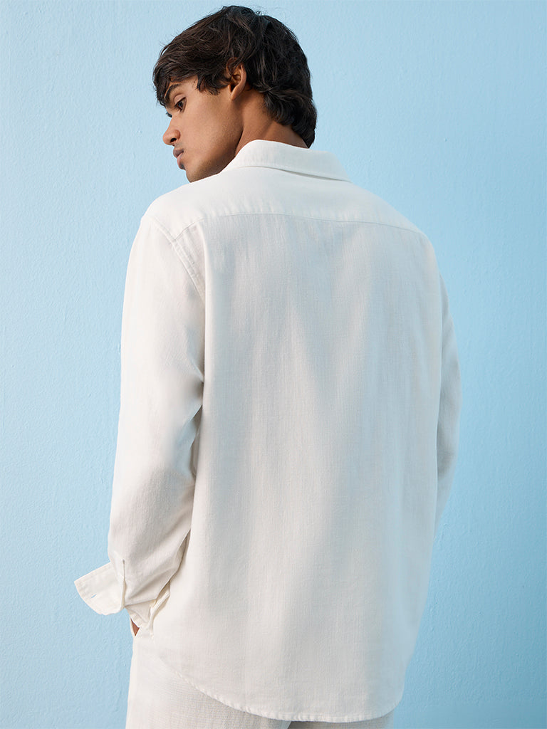 ETA Off-White Relaxed-Fit Cotton-Blend Shirt