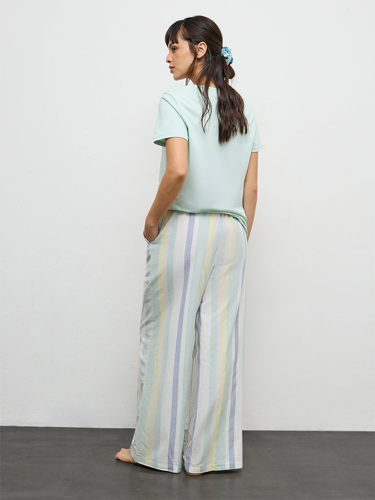 Wunderlove Multicolor Striped High-Rise Pyjamas