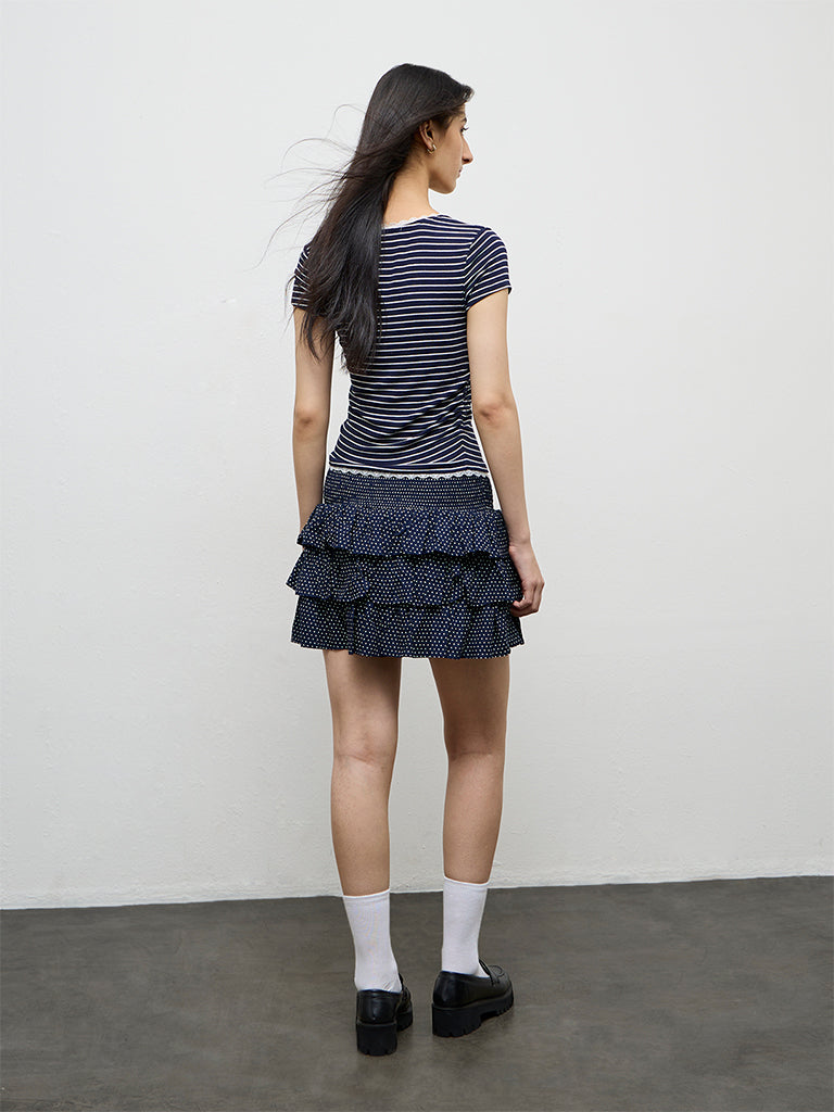 Nuon Navy Striped T-Shirt