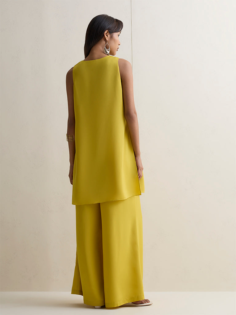 Vark Lime Embellished Cotton Co-ord Set