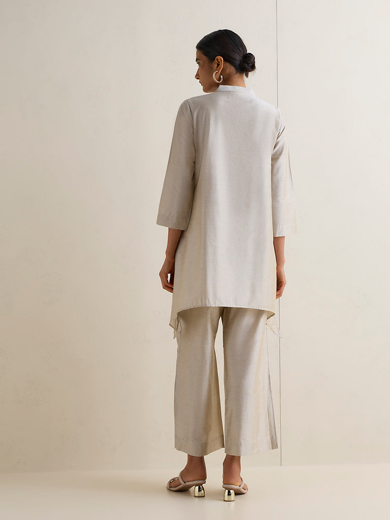 Vark Grey Embellished Co-ord Set