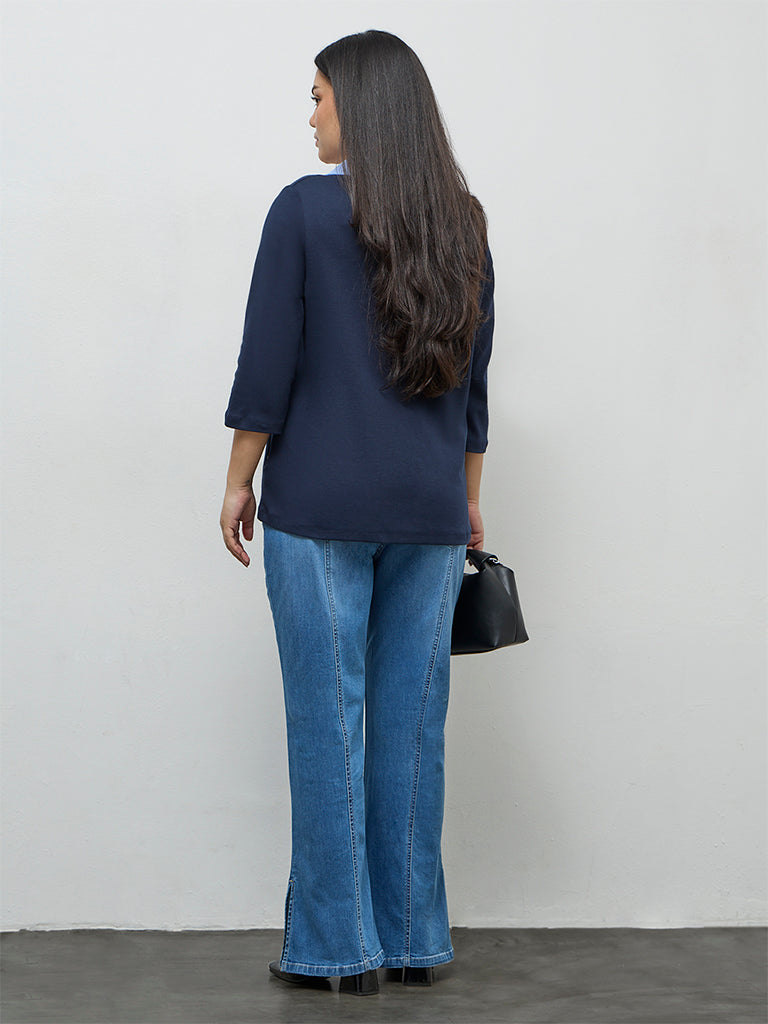 Gia Light Blue High-Rise Flared Jeans