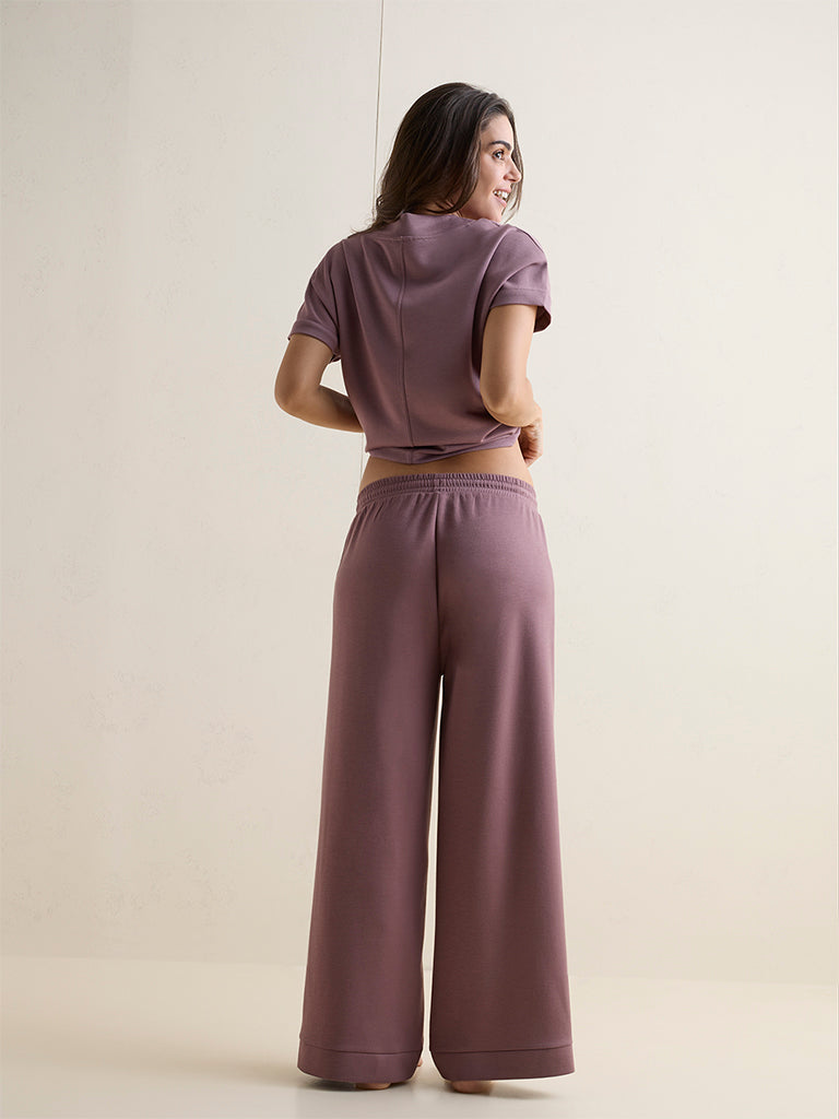 Wunderlove Brown Solid High-Rise Pants