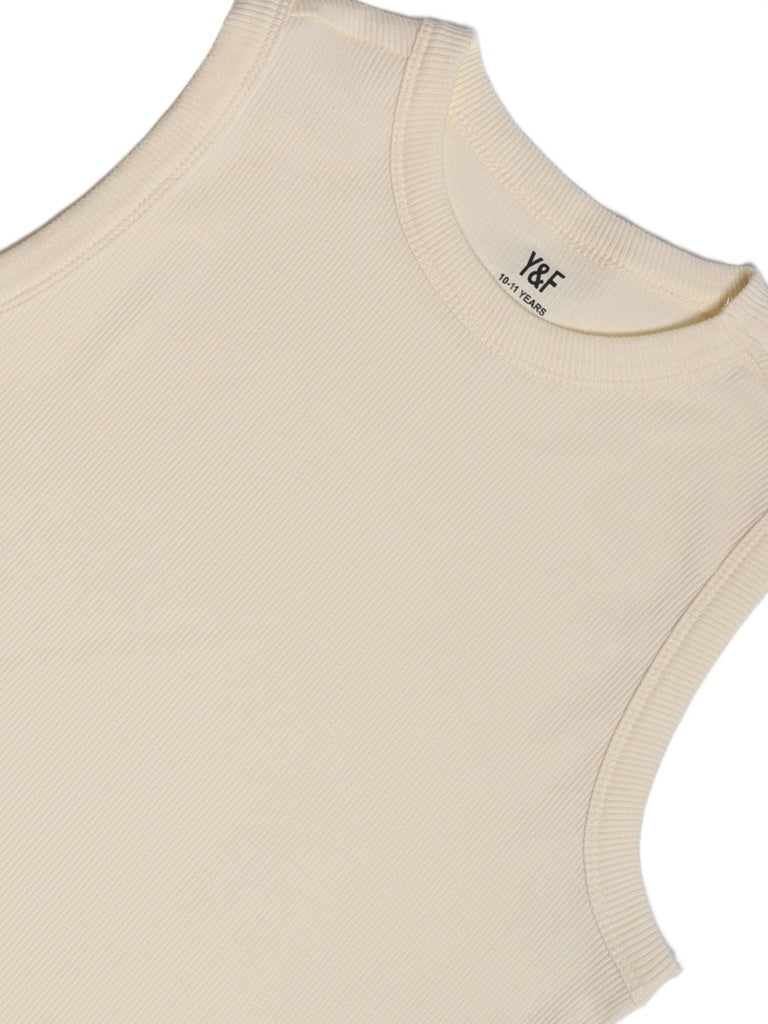Boys Off-White Cotton-Blend Vest