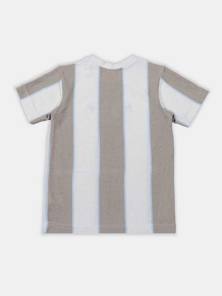 Boys Multicolour Vertical Striped T-Shirt