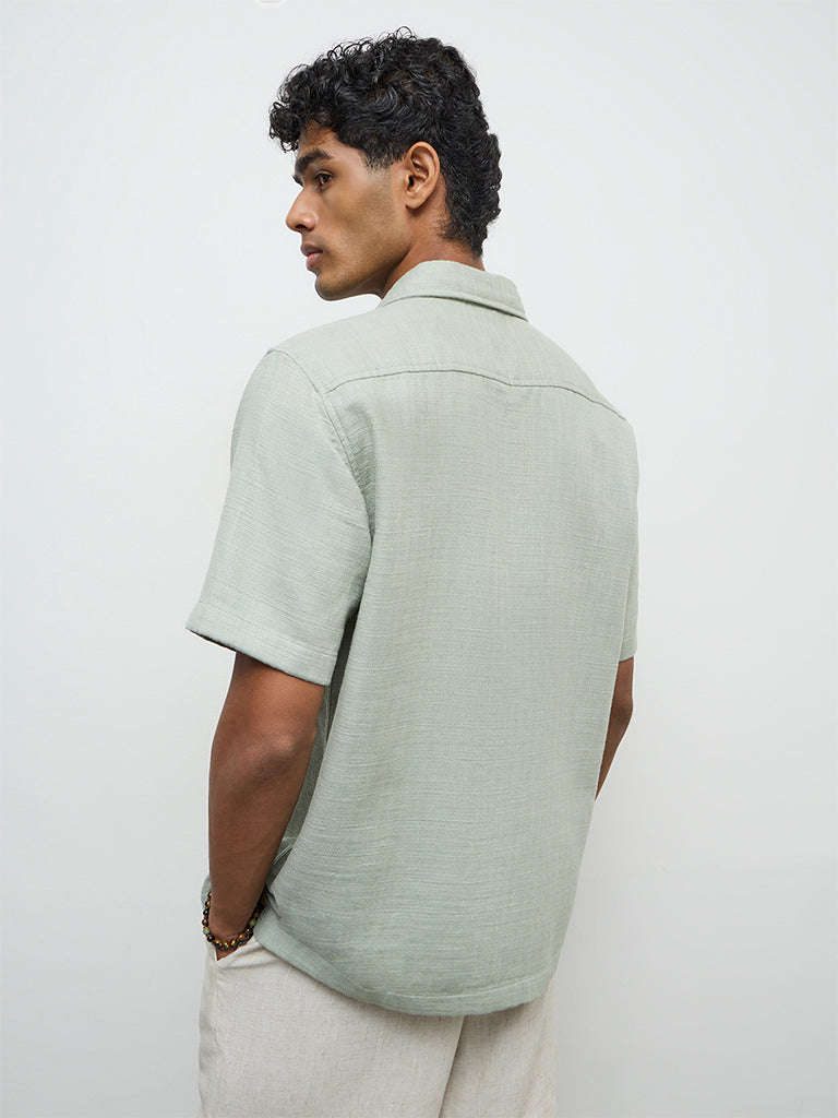 ETA Light Sage Relaxed-Fit Cotton Shirt