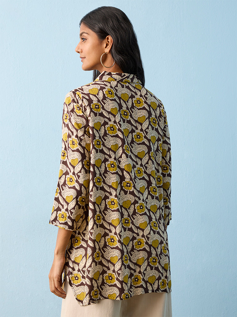 Utsa Multicolor Foliage Printed Kurti