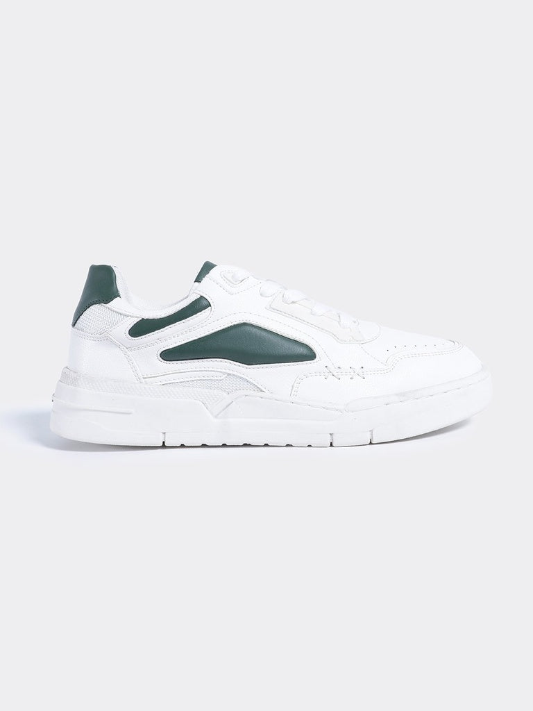 SOLEPLAY White And Green Sneakers