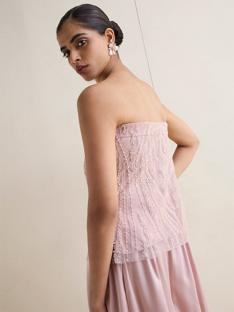 Vark Dusty Pink Embellished Top