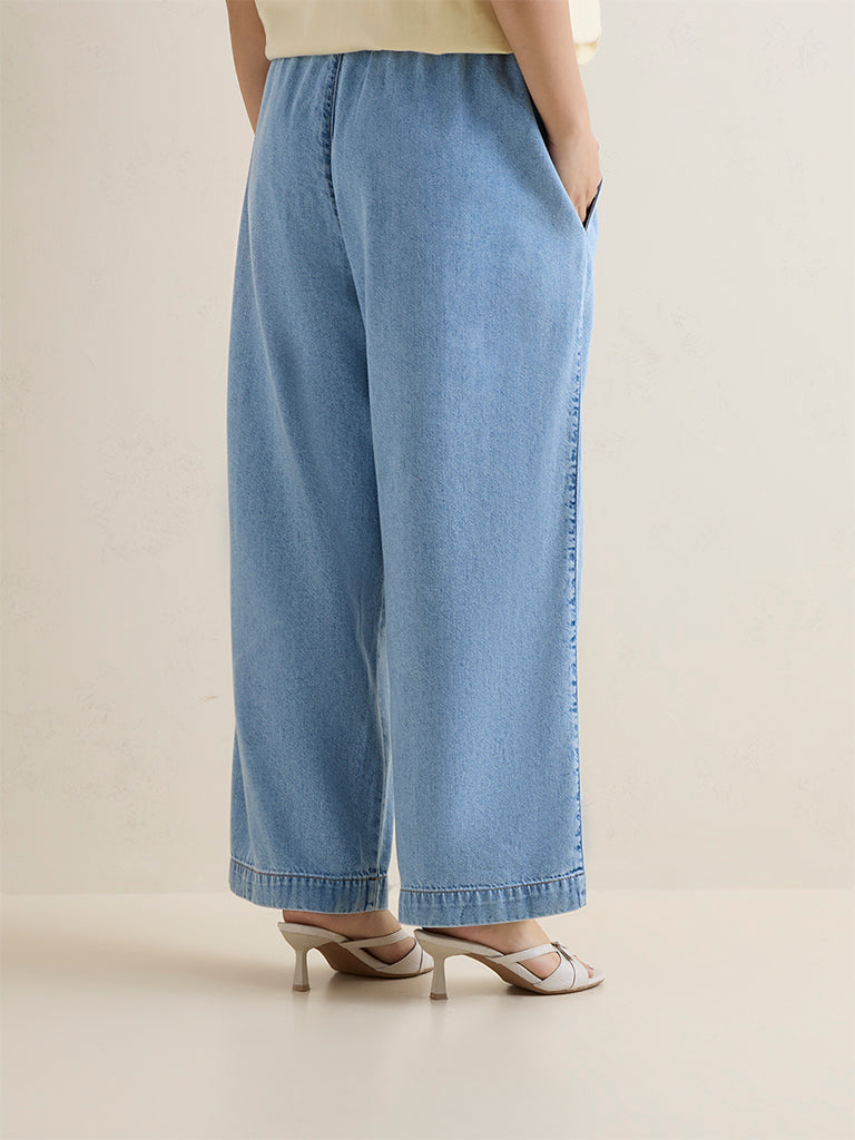 Gia Blue Faded High-Rise Denim Pants