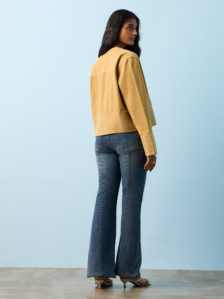 LOV Dark Blue Faded High-Rise Jeans