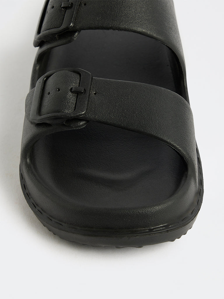 SOLEPLAY Black Double-Strap Sandals