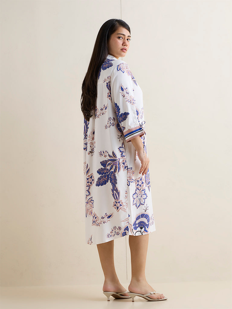 Gia Multicolor Foliage Pattern A-Line Dress