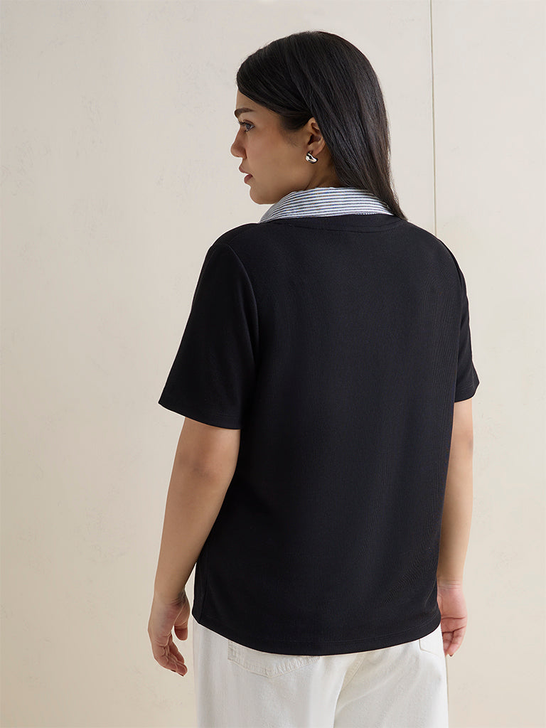 Gia Black Solid Top
