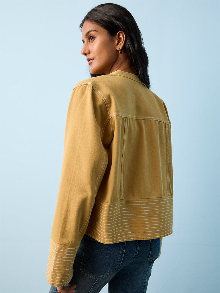LOV Khaki Button Detailed Jacket