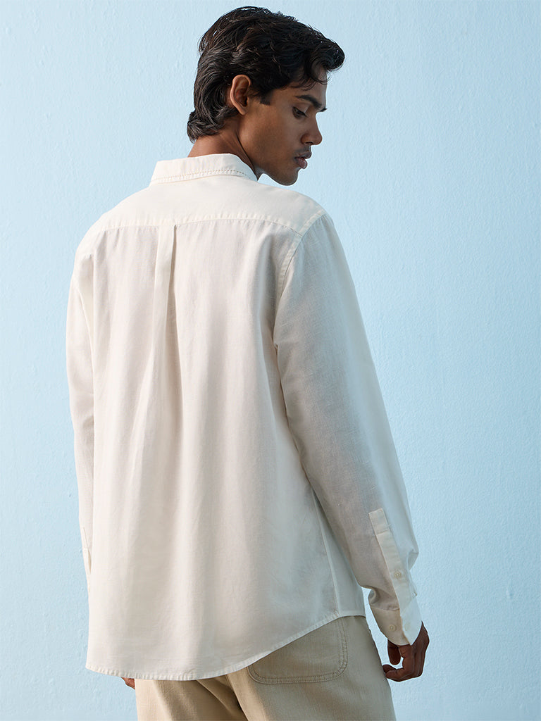 ETA Off-White Relaxed-Fit Cotton-Blend Shirt