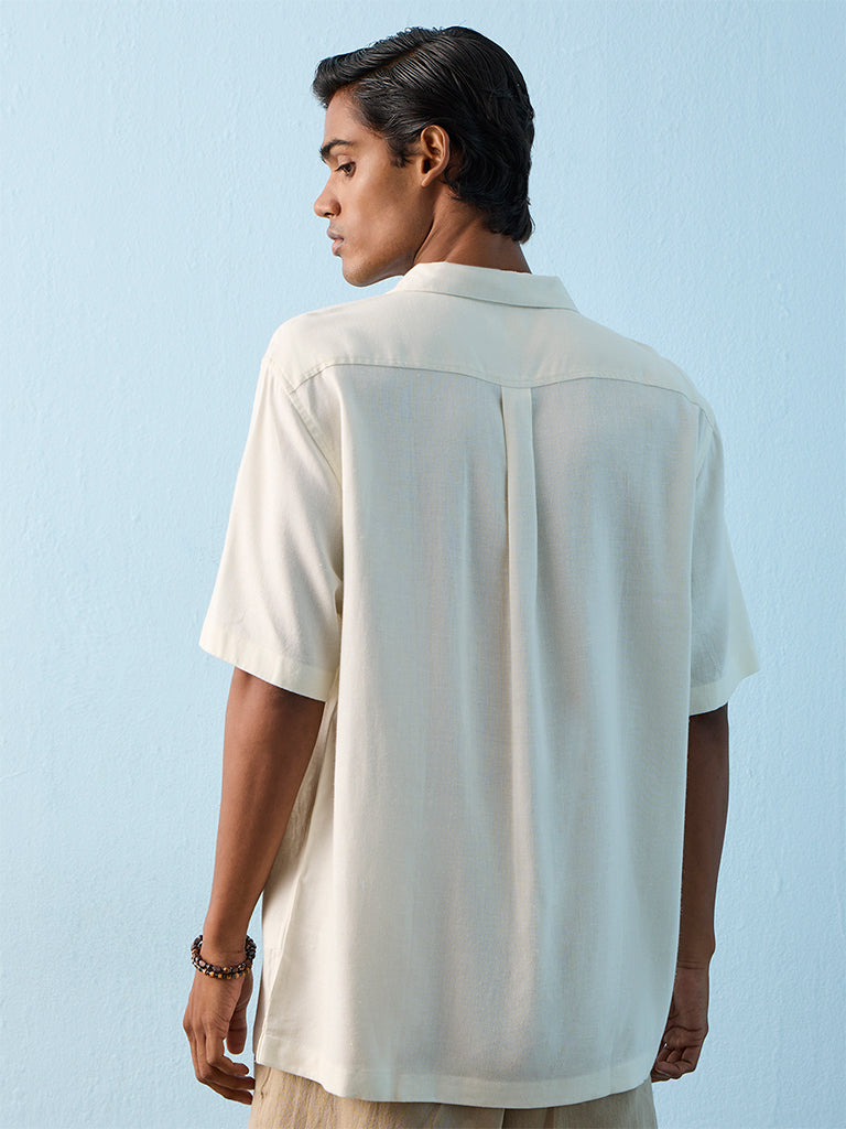 ETA Off White Scenic-Printed Relaxed-Fit Shirt