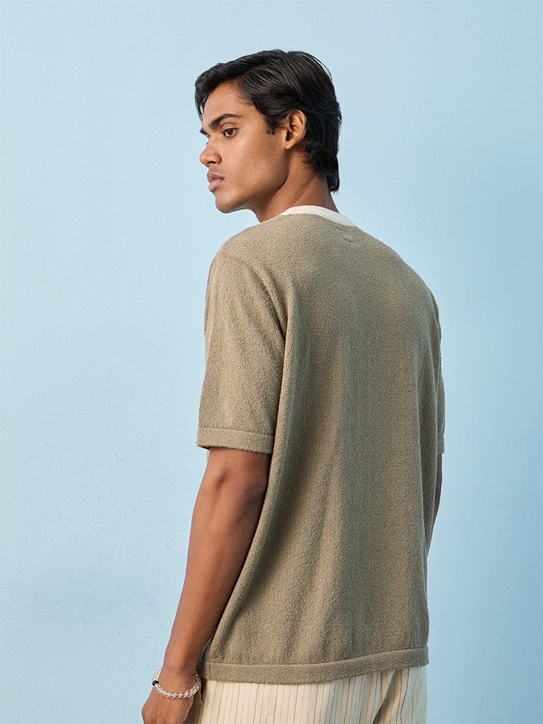 ETA Sage Textured Relaxed-Fit Cotton-Blend T-Shirt