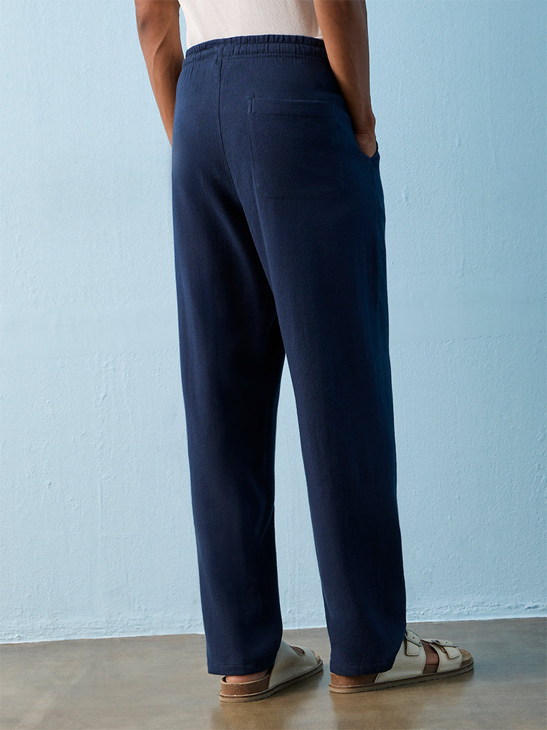 ETA Indigo Relaxed-Fit Mid-Rise Cotton-Blend Chinos