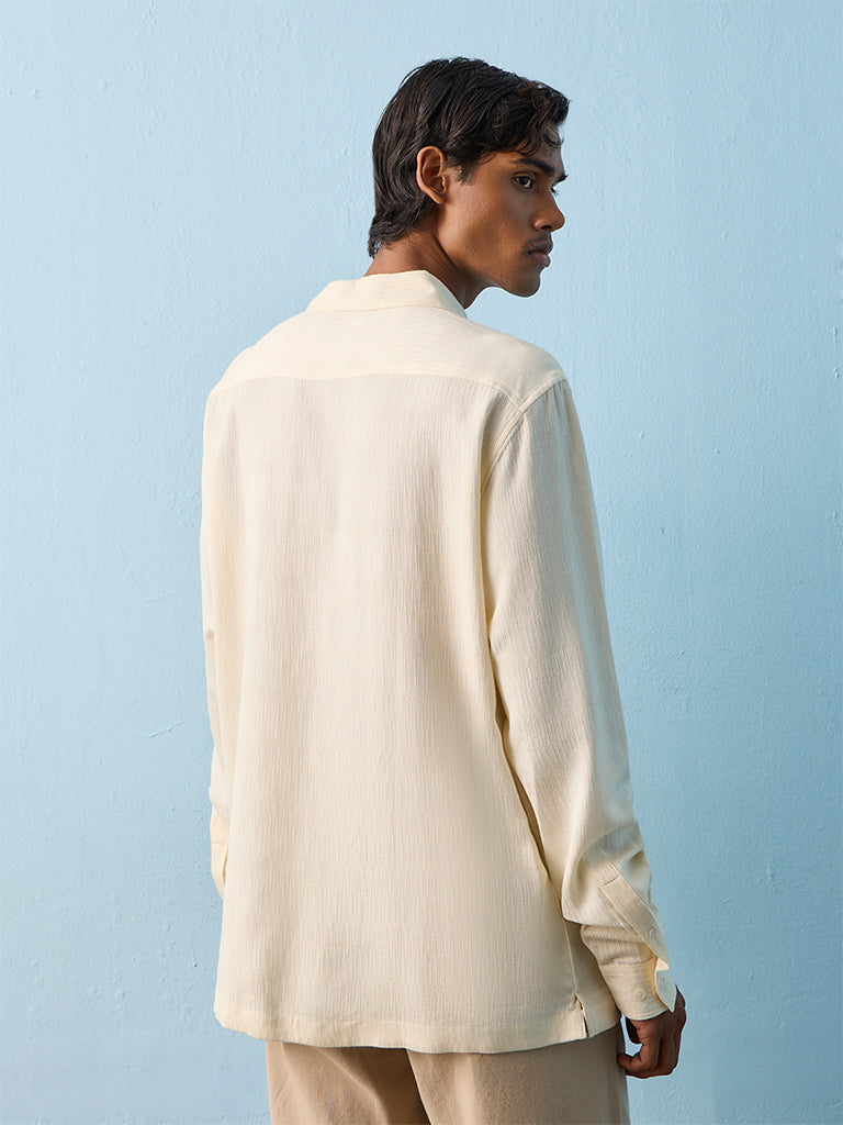 ETA Off White Printed Relaxed-Fit Shirt