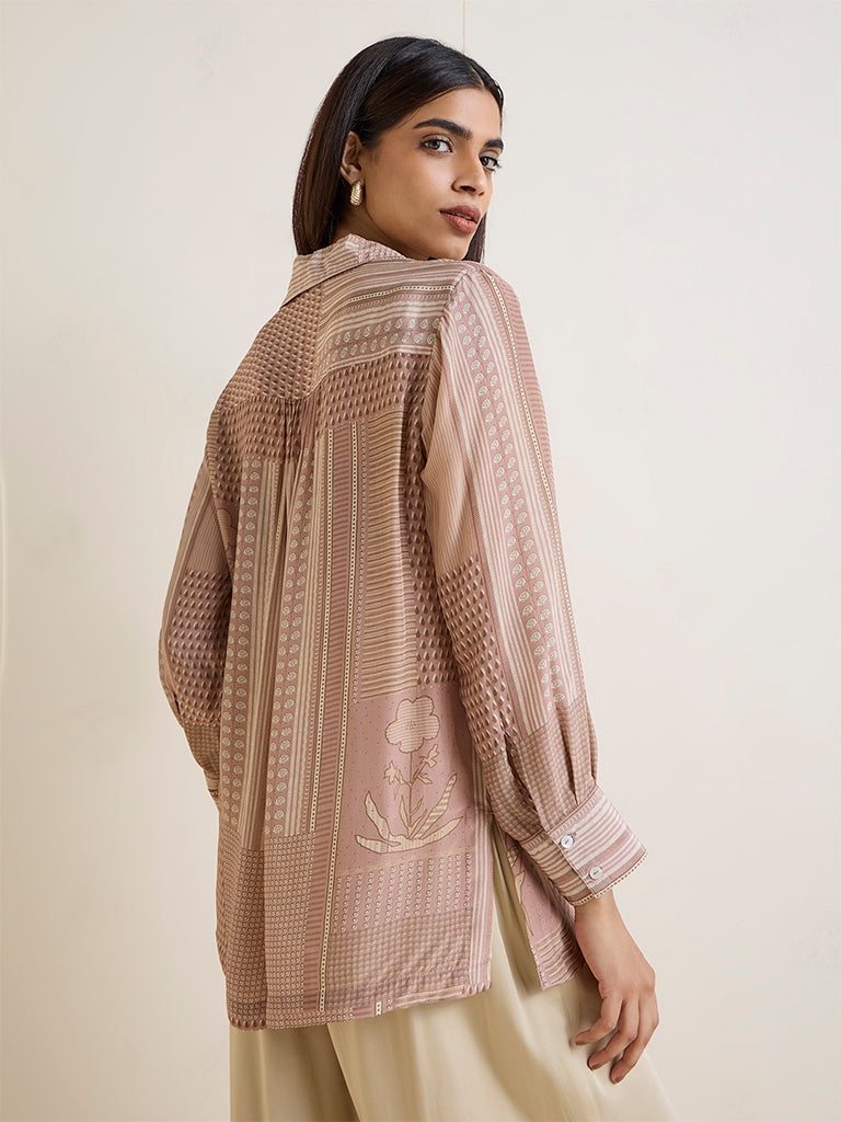 Zuba Dusty Pink Printed Tunic