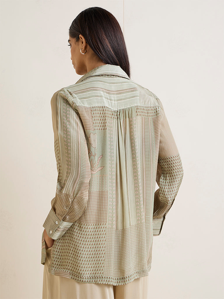 Zuba Sage Green Printed Tunic